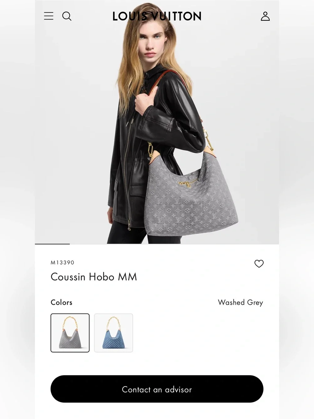 Louis Vuitton Coussin Hobo Denim